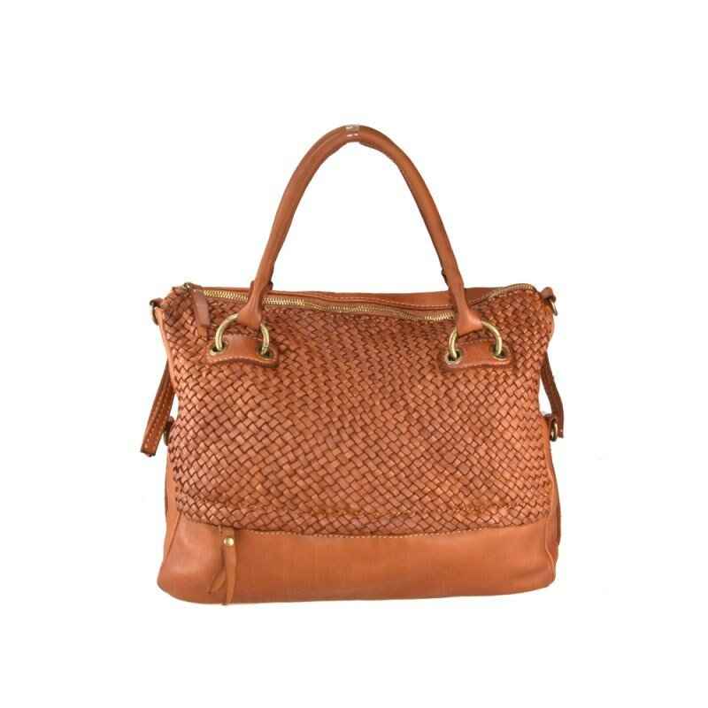 BZNA Bag Arya Cognac Italy Designer Damen Handtasche Schultertasche Tasche Leder