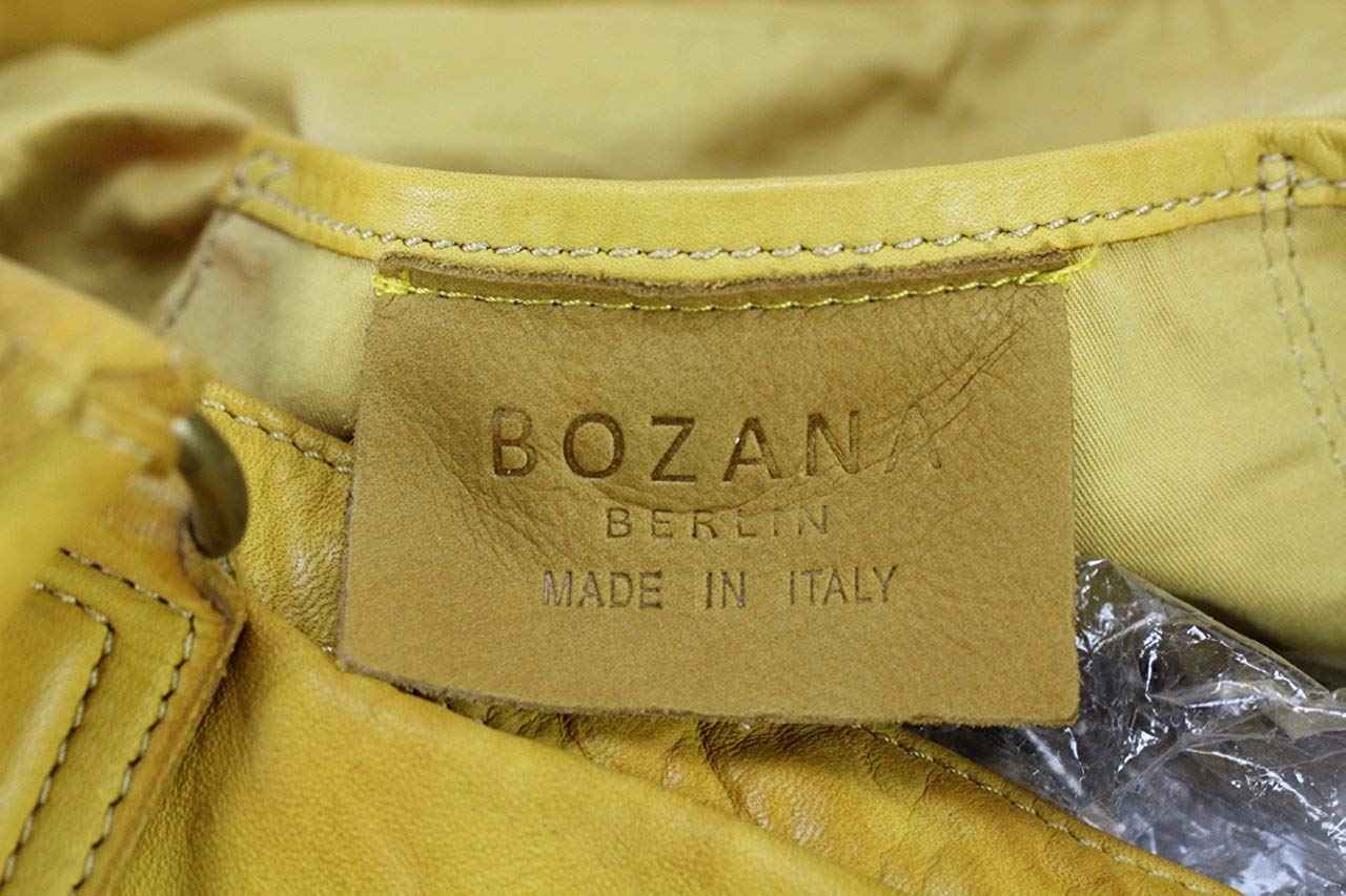 BZNA Bag Boney gelb Italy Designer Damen Handtasche Schultertasche Tasche Leder Shopper Neu