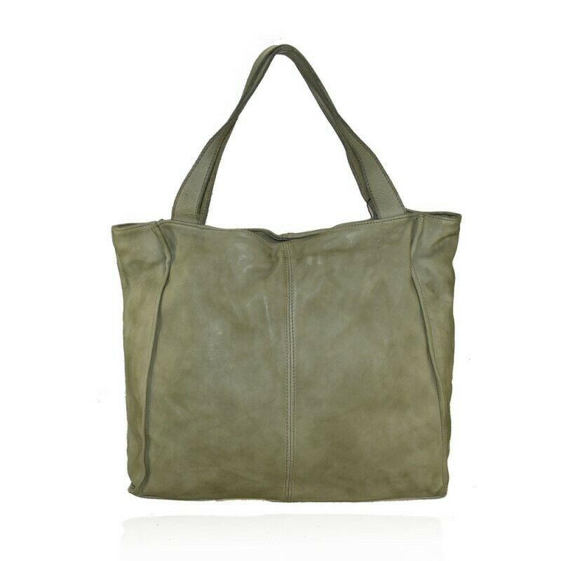 BZNA Bag Cassy Grün Italy Designer Beutel Umhängetasche Damen Handtasche Leder - B Z N A