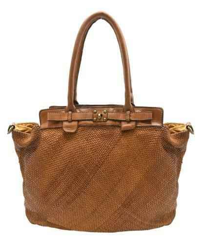 BZNA Bag Daria Cognac Business vintage Designer Damen Leder Handtasche Schultertasche