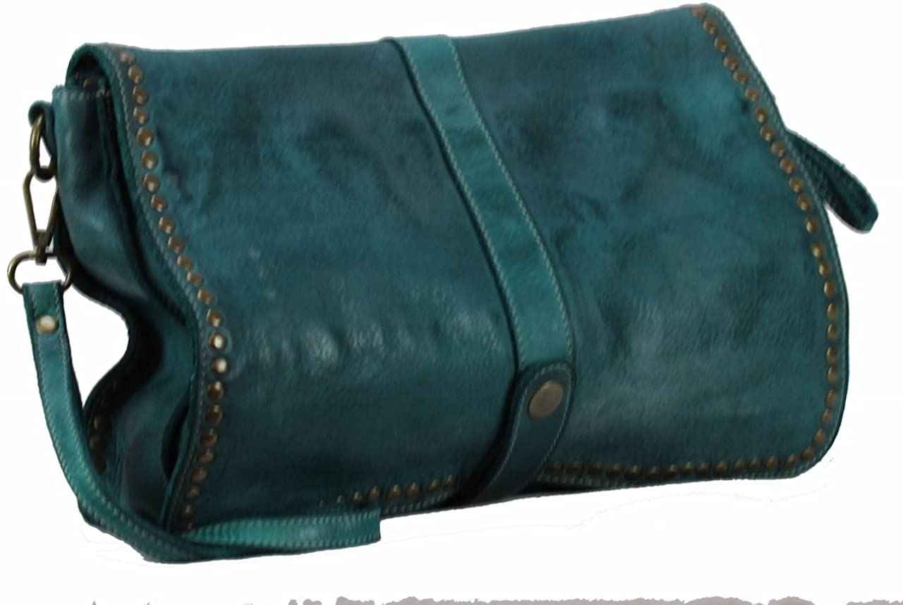 BZNA Bag Luna Petrol Italy Designer Clutch Umhängetasche Ledertasche Damen Handtasche Schultertasche Tasche Leder Shopper Neu