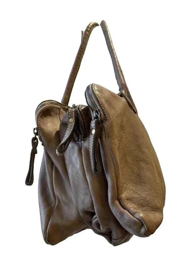 BZNA Bag Vanja taupe Italy Designer Messenger Damen Ledertasche Handtasche Schultertasche Tasche Leder Shopper Neu