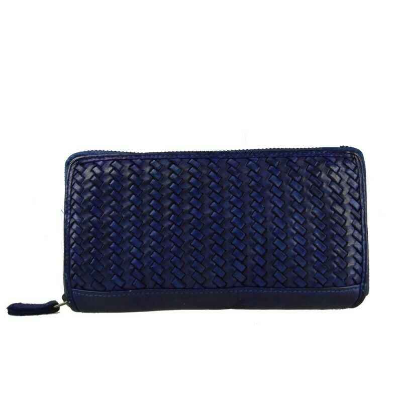BZNA Berlin Daisy Blau Wallet Leather Leder Portemonnaie Geldbörse Clutch