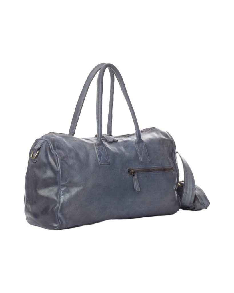 BZNA Bag Antonio Vintage Denim Blau Italy Designer Weekender Reise Tasche Handtasche Schultertasche Leder Shopper Neu