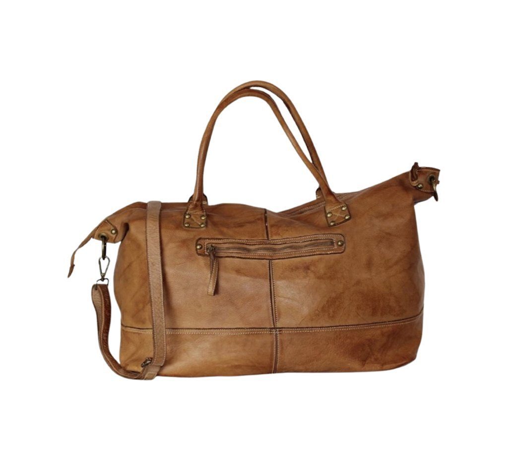 BZNA Bag Joe cognac Italy Designer Weekender Damen Reise Tasche Handtasche Schultertasche Leder Shopper Neu - B Z N A