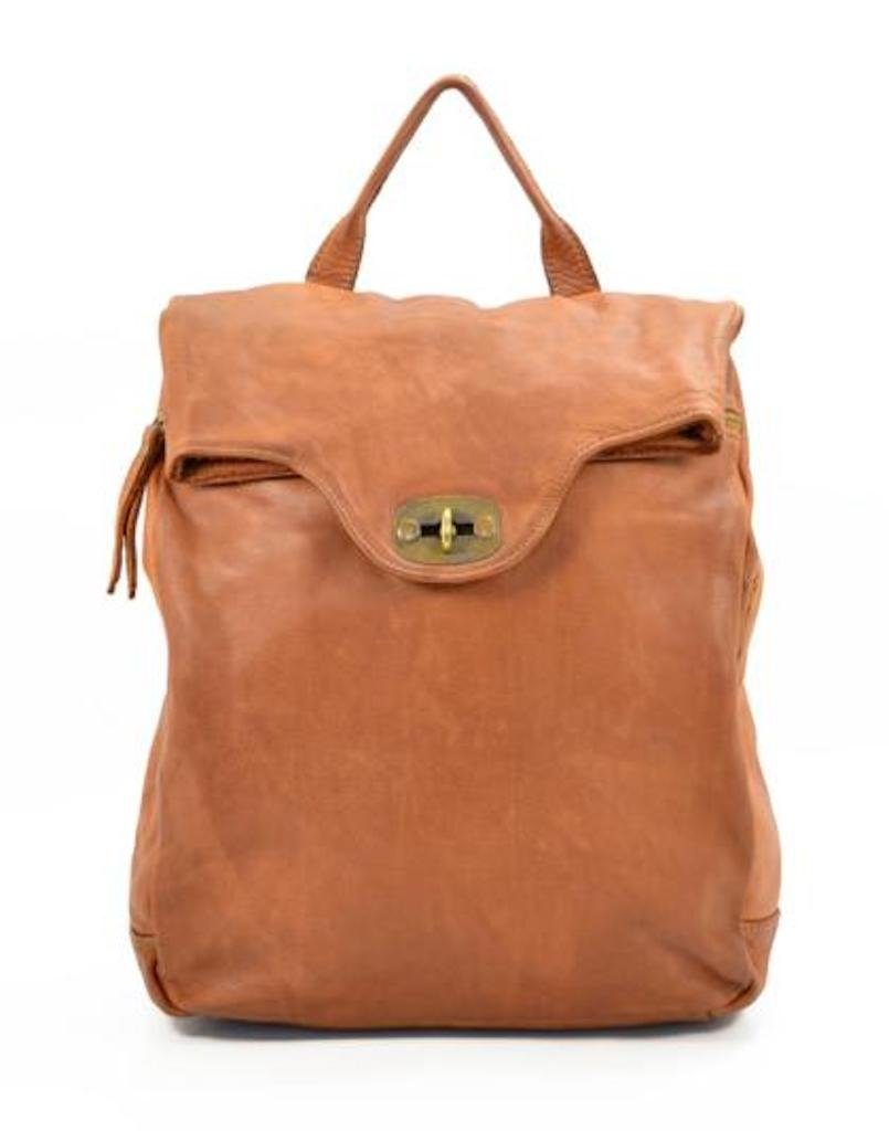 BZNA Bag Rinalto Cognac Italy Rucksack Backpacker Designer Tasche Handtasche Schultertasche Leder Damen Neu - B Z N A