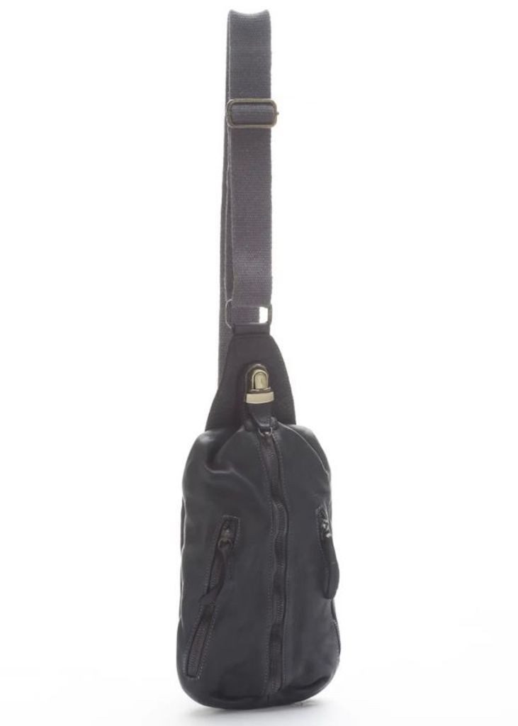 BZNA Bag Martin Schwarz italy Designer Gürteltasche Bauchtasche Fanny Bag Umhängetasche Schultertasche Tasche Leder Shopper Neu - B Z N A