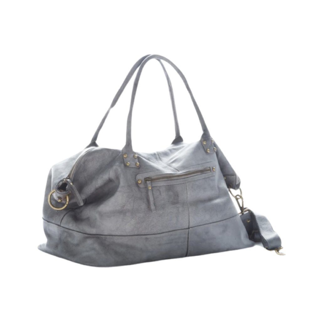 BZNA Bag Joe Grau Italy Designer Weekender Damen Reise Tasche Handtasche Schultertasche Leder Shopper Neu - B Z N A