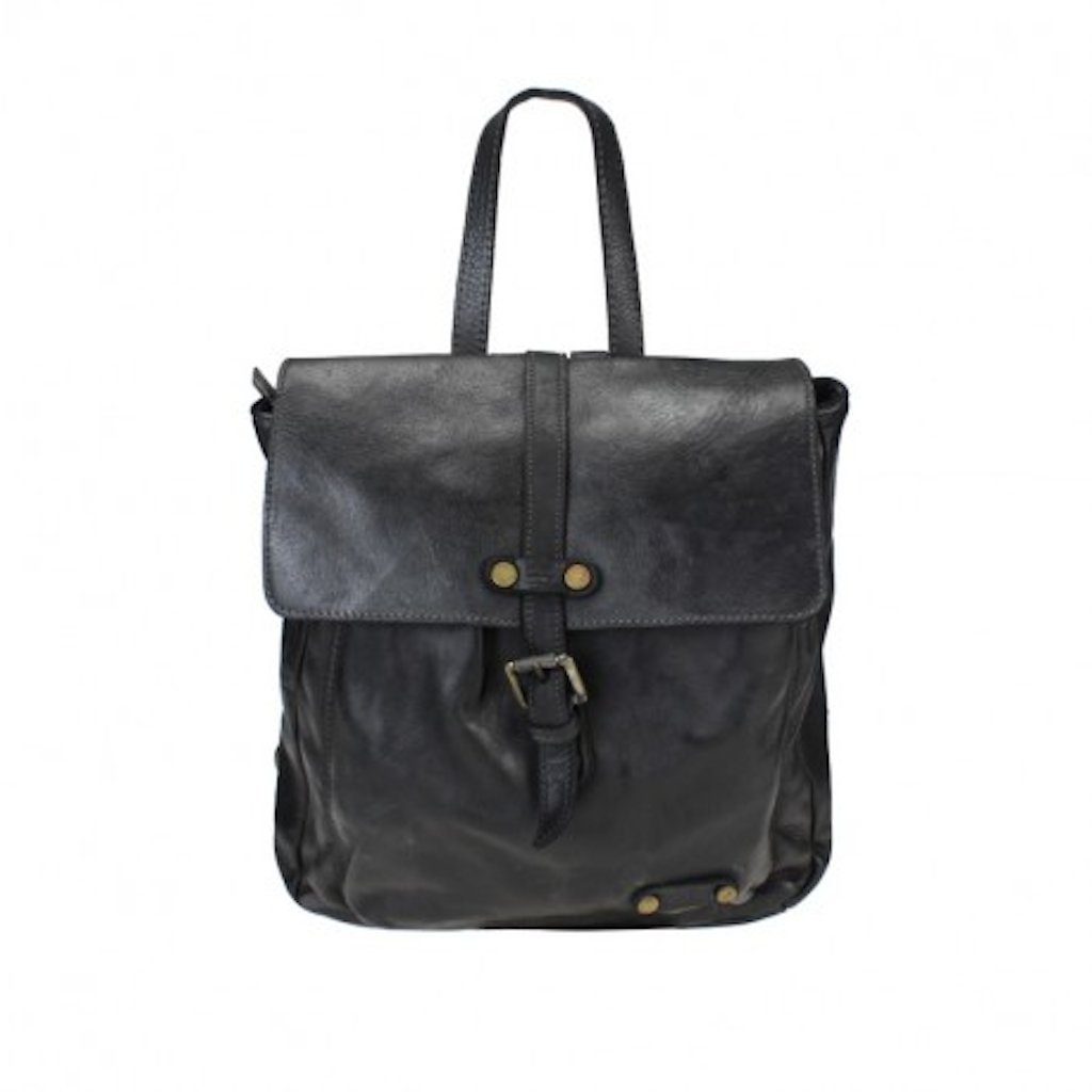 BZNA Bag Palma Schwarz Backpacker Designer Rucksack Handtasche Schultertasche - B Z N A