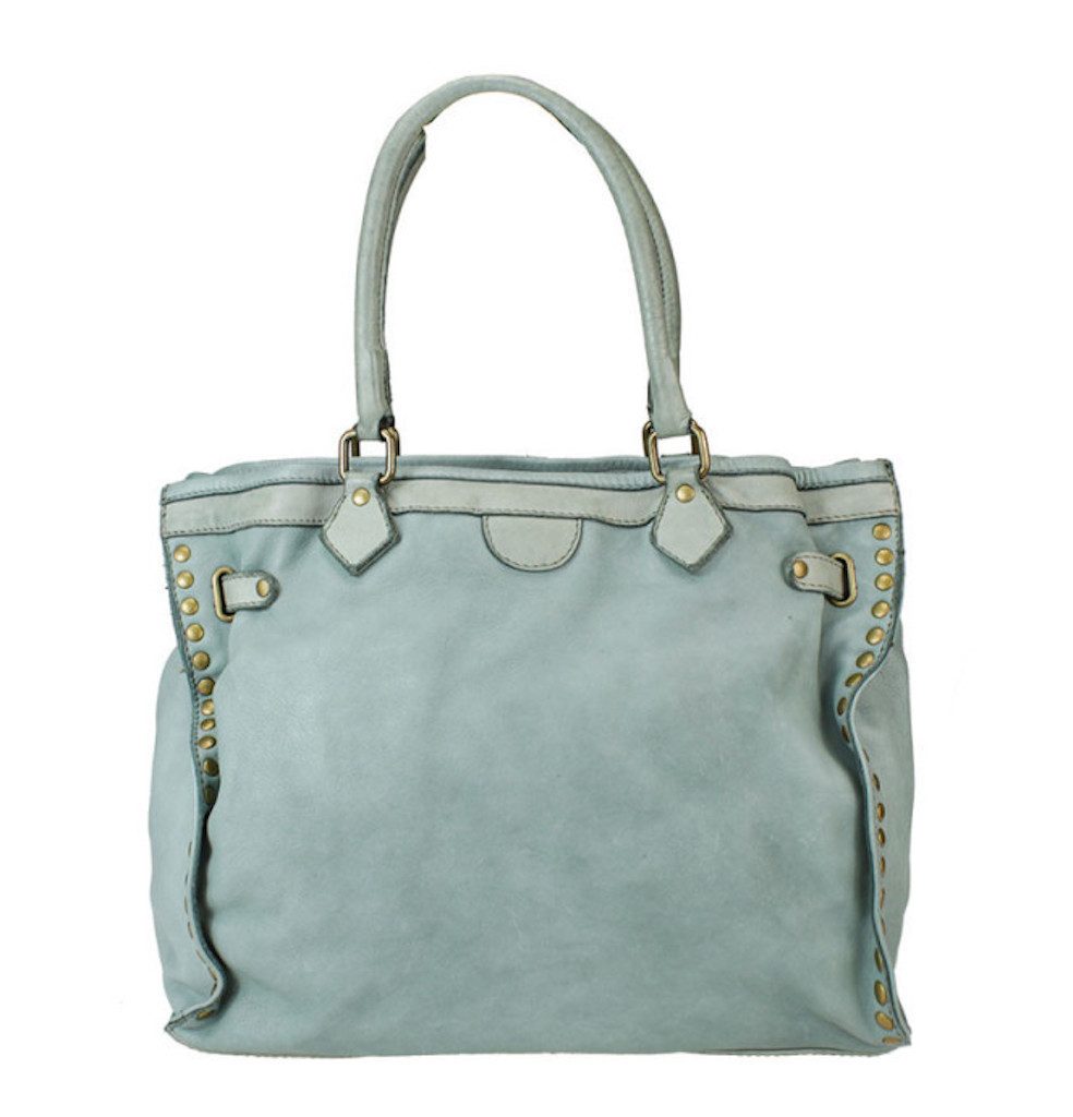 BZNA Bag Sue Hellblau Italy Designer Messenger Shopper Handtasche Schultertasche Tasche - B Z N A