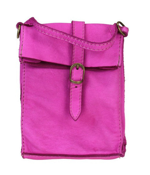 BZNA Bag Finja Pink Designer mobile Handytasche Ledertasche Umhängetasche - B Z N A