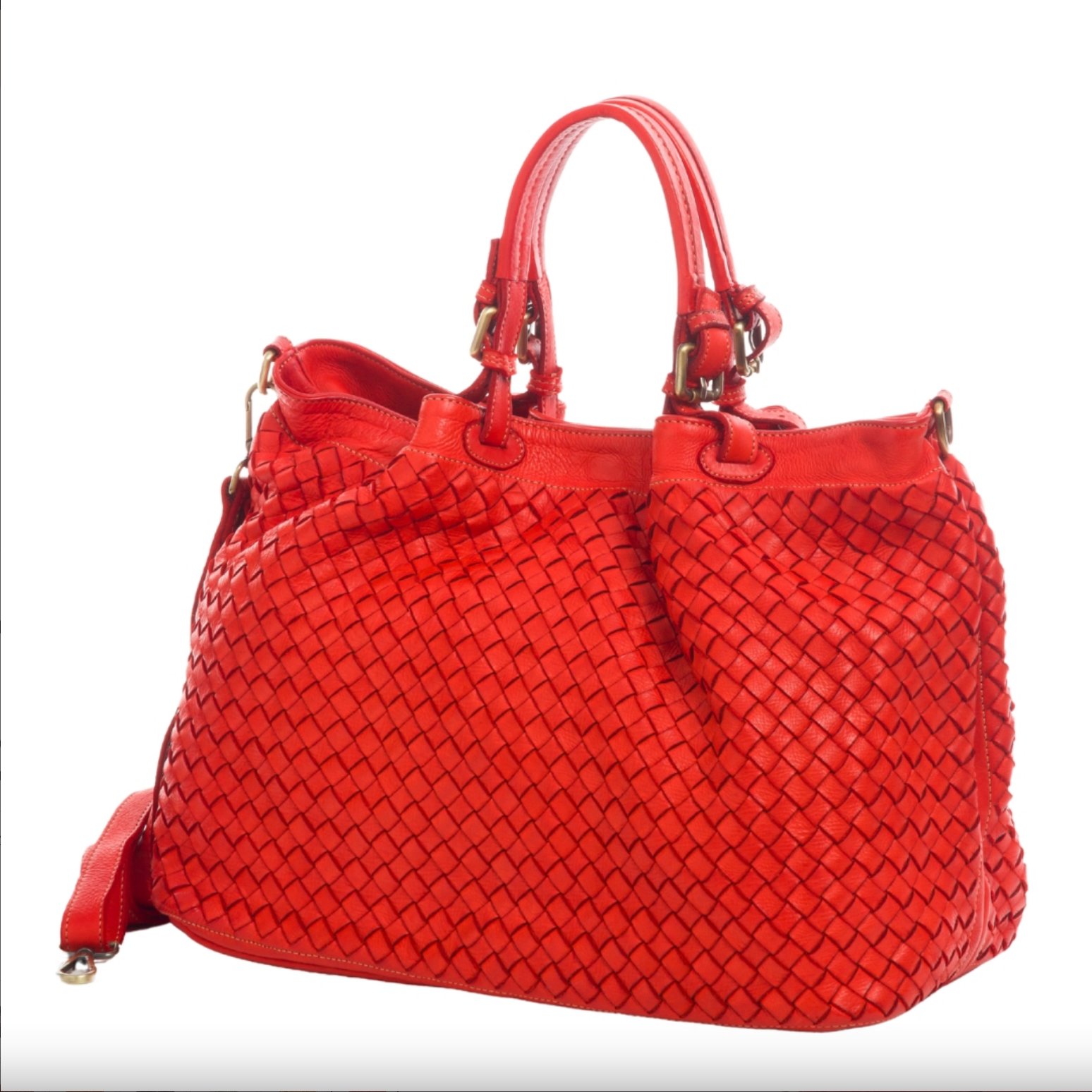 BZNA Rene Bag rosso Rot red Italy Designer geflochten Damen Handtasche Schultertasche Tasche Shopper Neu - B Z N A