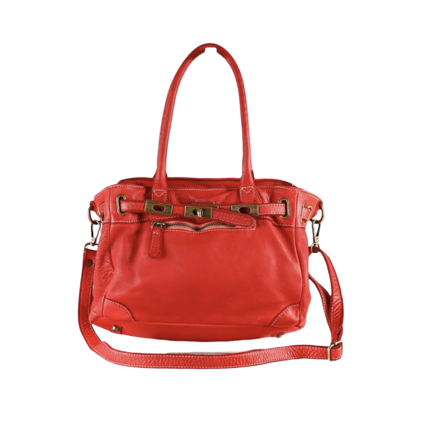 BZNA Bag Mila Rot vintage Italy Designer Business Damen Handtasche Ledertasche Schultertasche Tasche Leder Shopper Neu