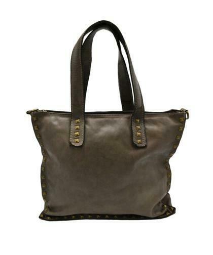 BZNA Bag Pluto Braun Italy Designer Umhängetasche Damen Handtasche Leder - B Z N A