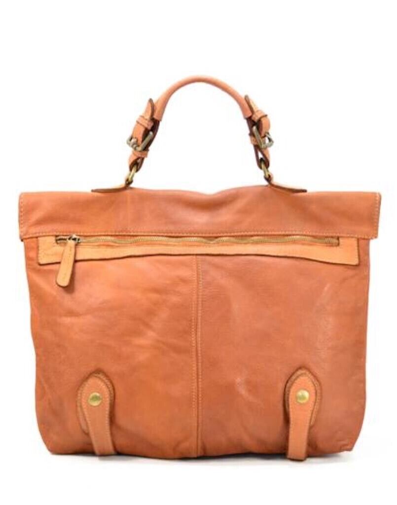 BZNA Berlin Ricko Cognac Vintage Business Aktentasche Handtasche Damentasche - B Z N A