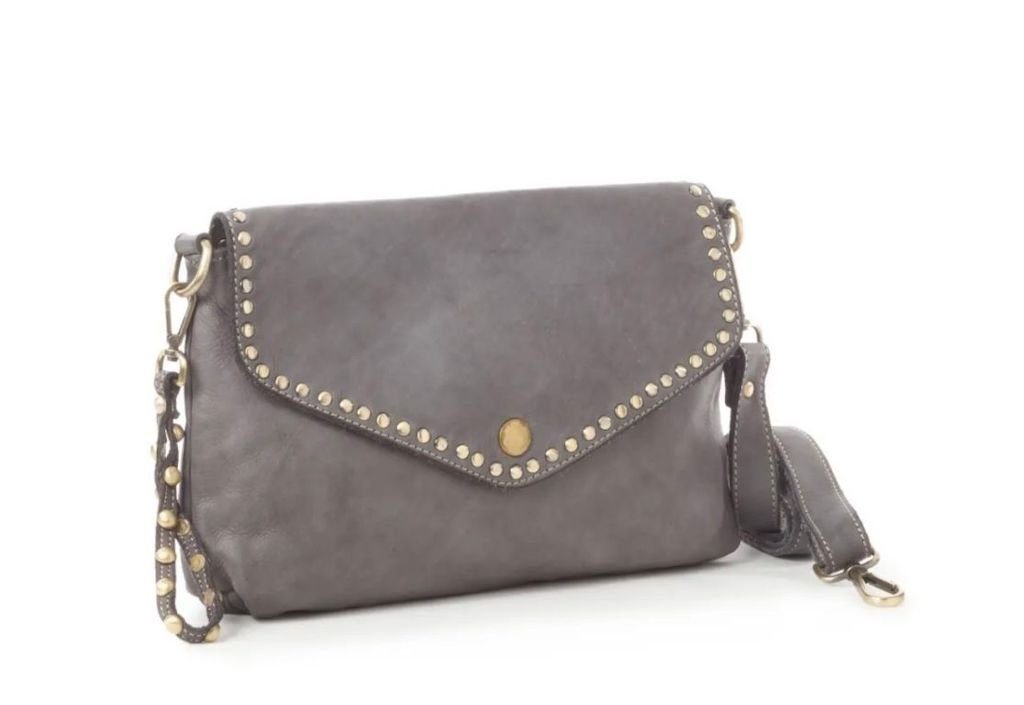 BZNA Bag Doria Grau Clutch Italy Designer Damen Umhängetasche Schultertasche Neu - B Z N A