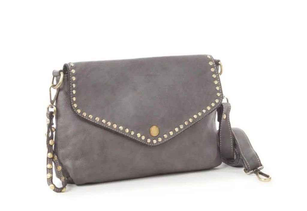 BZNA Bag Doria Grau Clutch Italy Designer Damen Umhängetasche Schultertasche Neu
