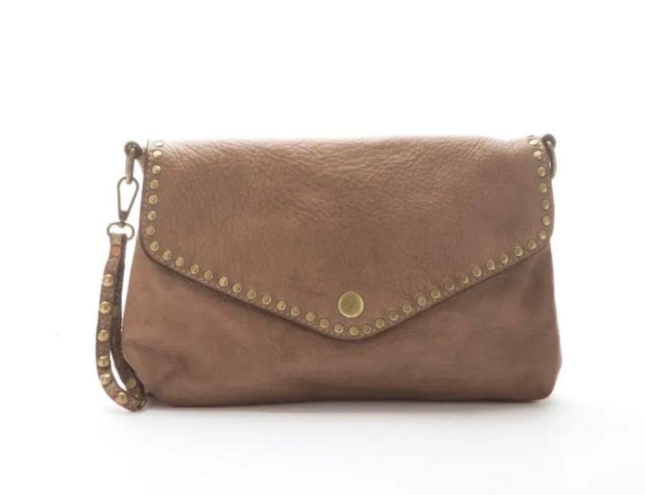 BZNA Bag Doria Taupe Clutch Italy Designer Damen Umhängetasche Schultertasche Neu