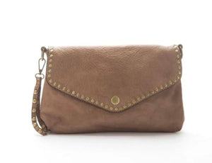 BZNA Bag Doria Taupe Clutch Italy Designer Damen Umhängetasche Schultertasche Neu