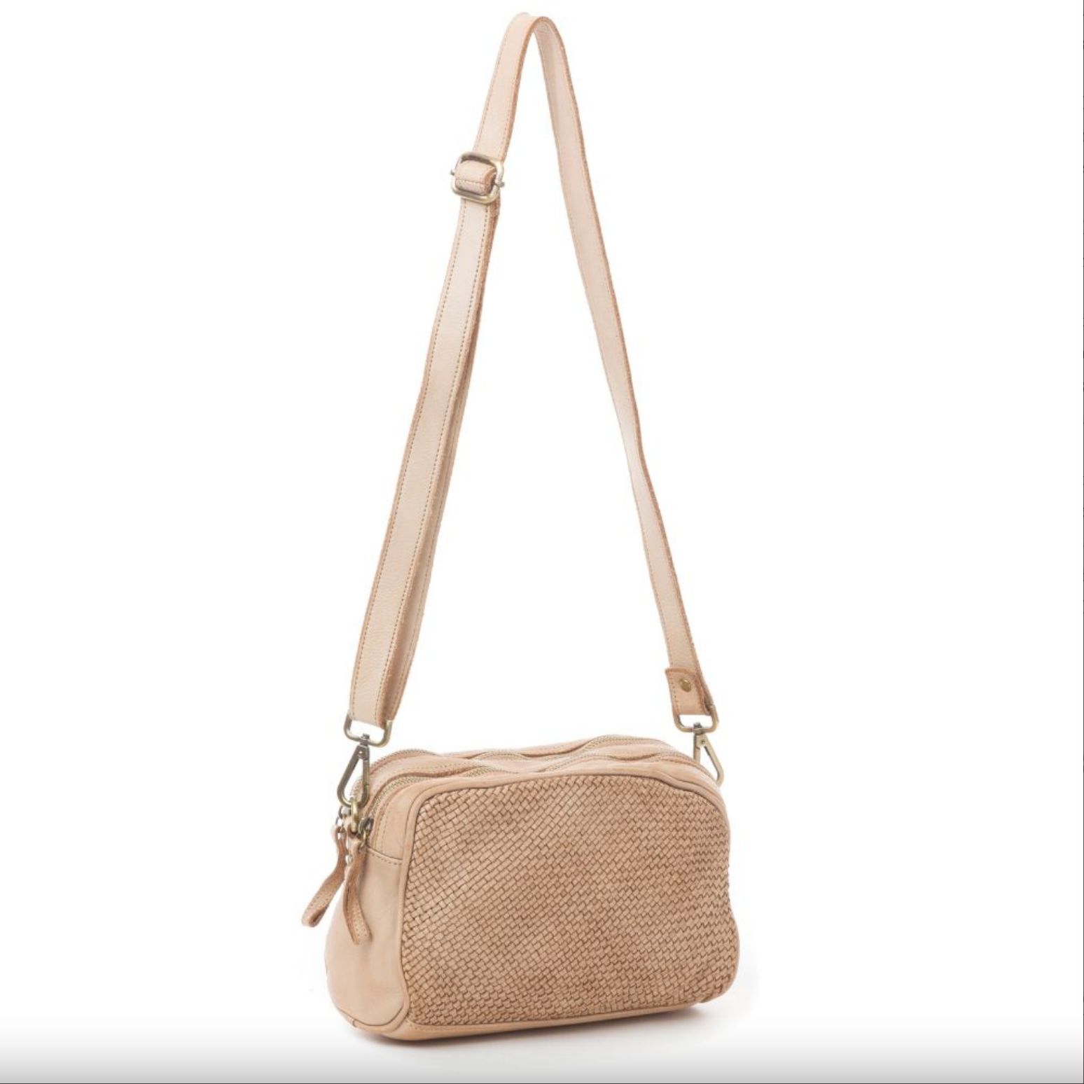 BZNA Bag Lucy Beige Italy Designer Clutch Braided Ledertasche Umhängetasche Damen Handtasche Schultertasche Tasche Leder Shopper Neu - B Z N A