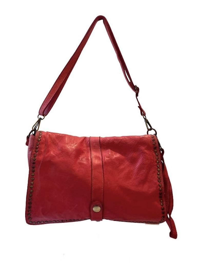 BZNA Bag Luna Rot Italy Designer Clutch Umhängetasche Ledertasche Damen Handtasche Schultertasche Tasche Leder Shopper Neu - B Z N A