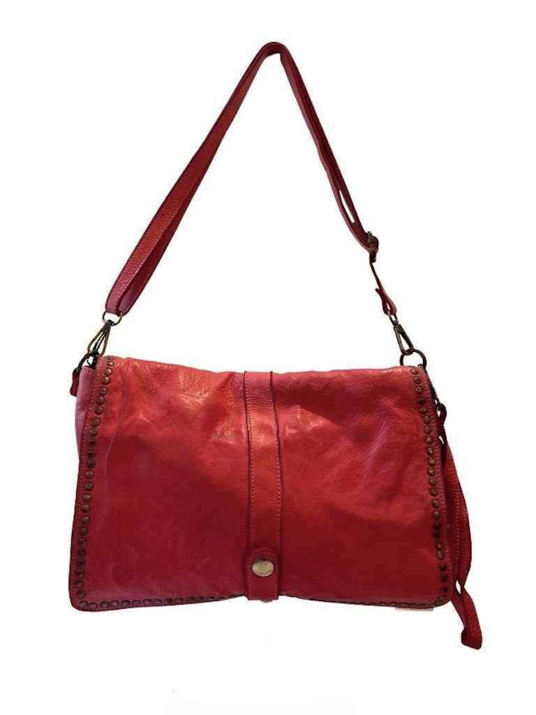 BZNA Bag Luna Rot Italy Designer Clutch Umhängetasche Ledertasche Damen Handtasche Schultertasche Tasche Leder Shopper Neu