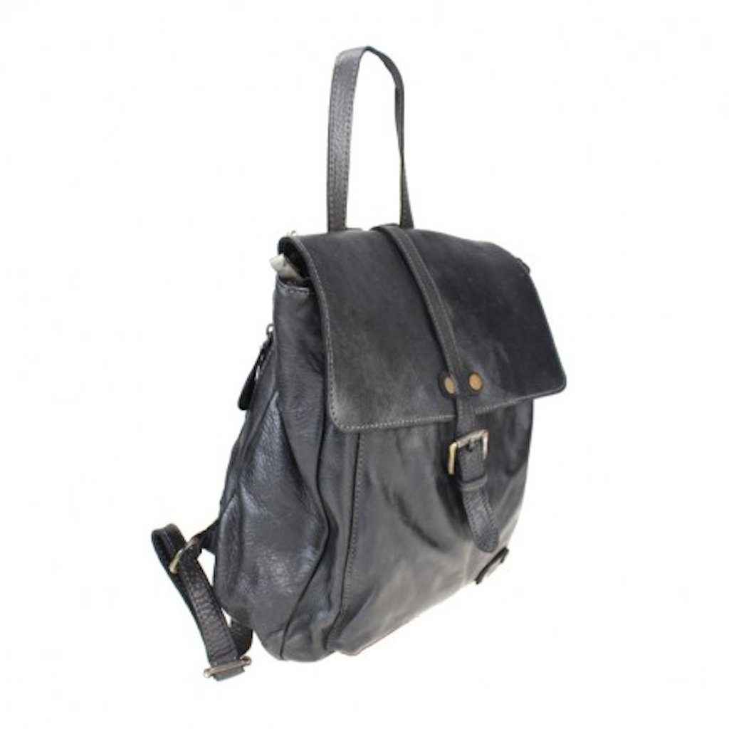 BZNA Bag Palma Schwarz Backpacker Designer Rucksack Handtasche Schultertasche