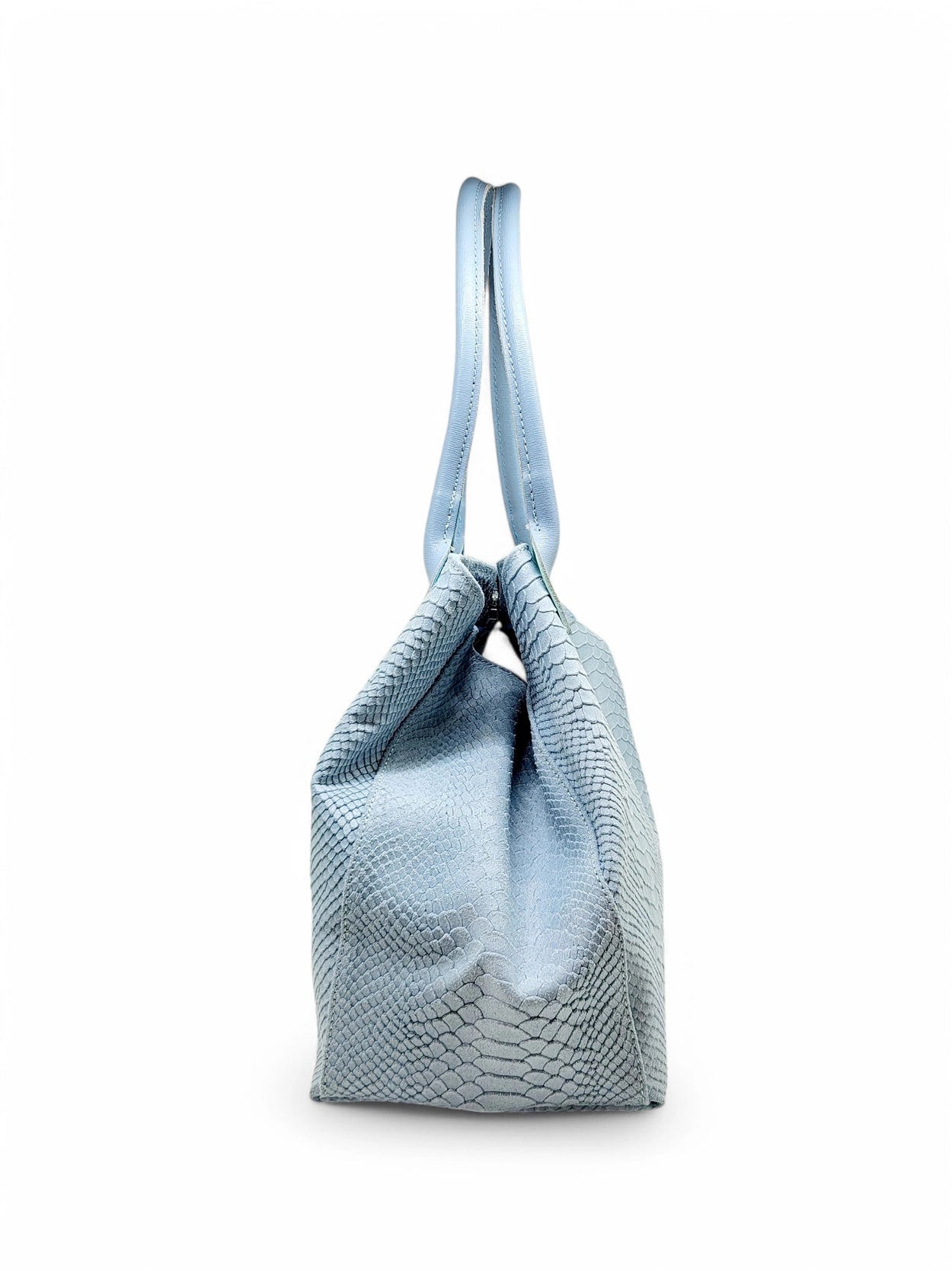 BZNA Bag Ladasha Rosa Snake Prägung Leder Italy Damen Shopper Handtasche Schultertasche Tasche - B Z N A