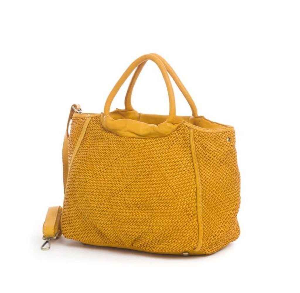 BZNA Bag Madita Gelb Italy Designer Damen Handtasche Schultertasche Tasche