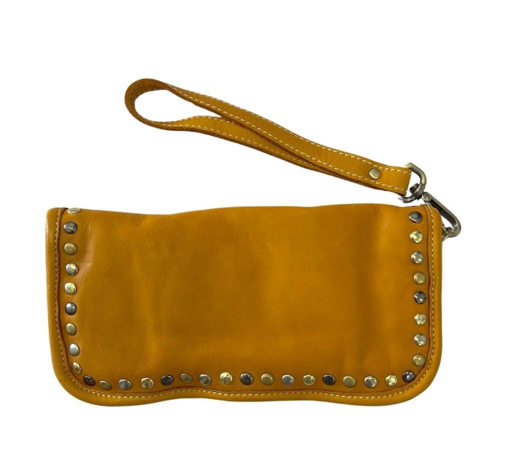 BZNA Berlin Romy gelb Wallet Clutch Leather Leder Portemonnaie Geldbörse Neu - B Z N A