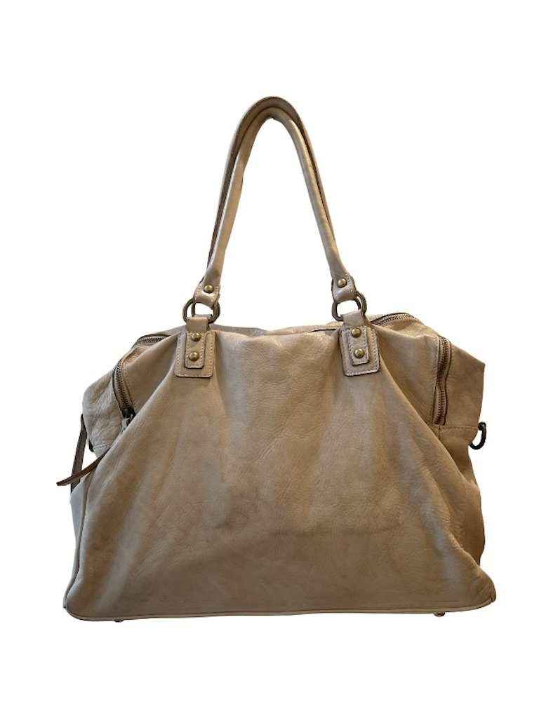 BZNA Bag Lue Taupe Italy Designer Messenger Damen Handtasche Schultertasche Shopper