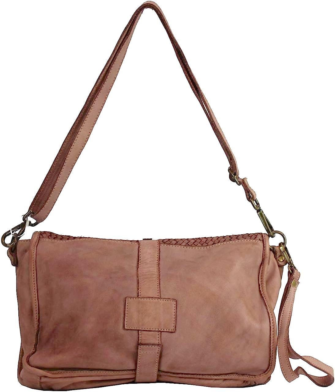 BZNA Berlin Bag Lola Rosa Italy Designer Clutch Umhängetasche Damen Handtasche Schultertasche Tasche Leder Shopper Neu