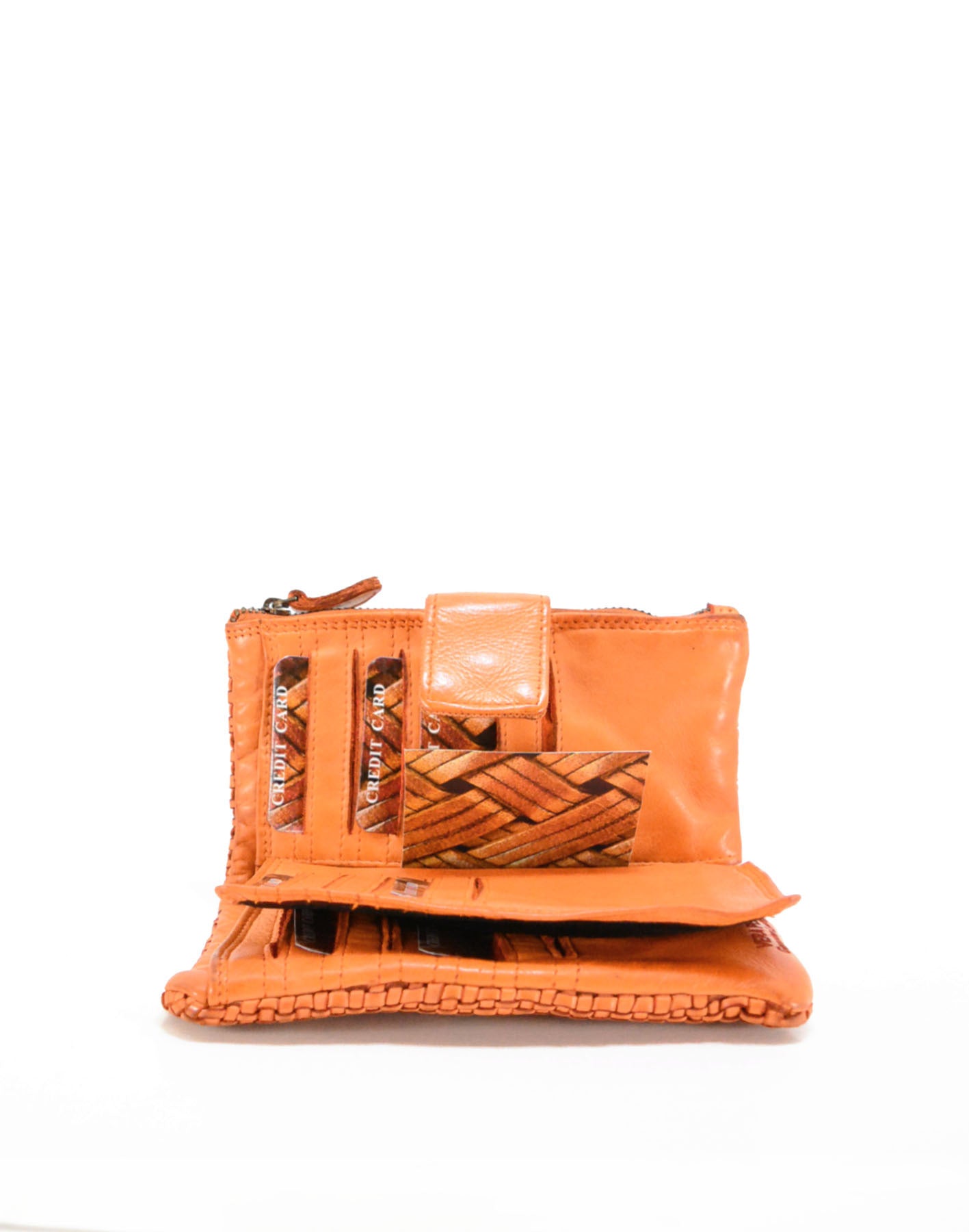 BZNA Berlin Karla Braun Wallet Leather Leder Portemonnaie Geldbörse Clutch - B Z N A