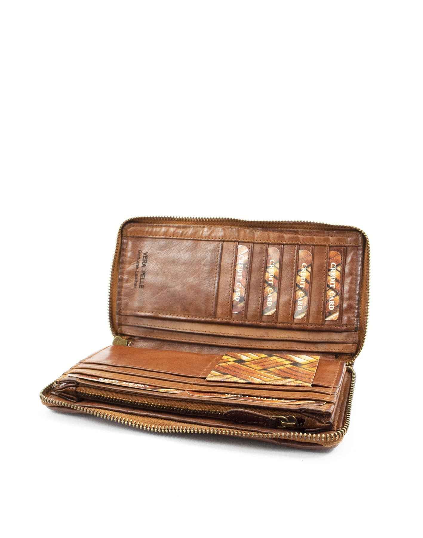 BZNA Berlin Alba Schwarz Wallet Leather Leder Portemonnaie Geldbörse Clutch
