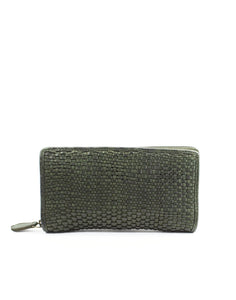 BZNA Berlin Alba Grün Wallet Leather Leder Portemonnaie Geldbörse Clutch - B Z N A