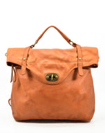 Load image into Gallery viewer, BZNA Bag Gabi cognac Backpacker Designer Rucksack Damenhandtasche Schultertasche Leder Nappa ItalyNeu
