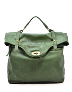Load image into Gallery viewer, BZNA Bag Gabi Grün Backpacker Designer Rucksack Damenhandtasche Schultertasche Leder Nappa ItalyNeu
