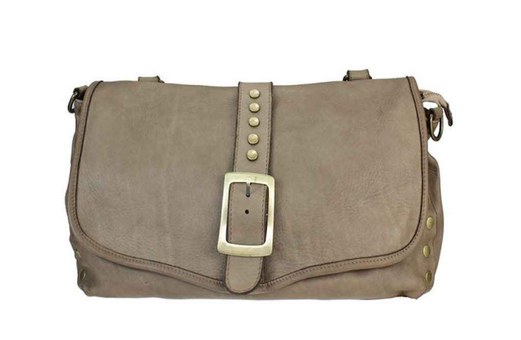 BZNA Bag Lamia Taupe italy Designer Leder Schulter Ledertasche Umhängetasche