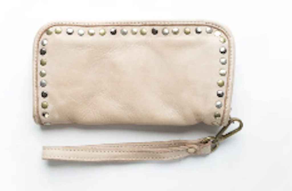 BZNA Berlin Romy Beige Wallet Clutch Leather Leder Portemonnaie Geldbörse