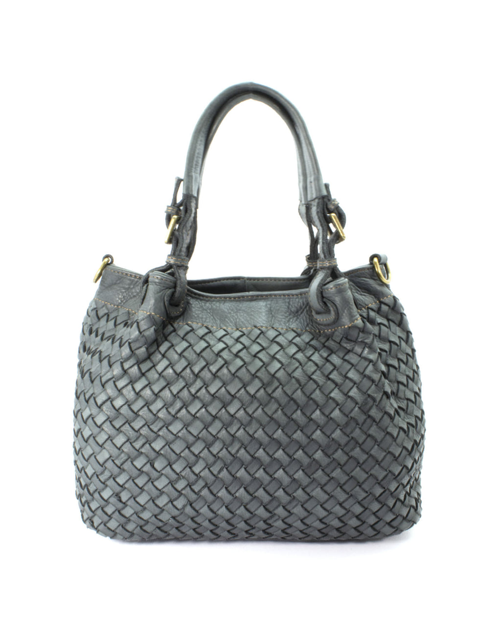BZNA Bag Fina small Grau Lederfarben Italy Designer Damen Handtasche Schultertasche Tasche Shopper Neu - B Z N A