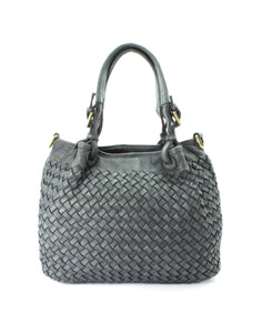 BZNA Bag Fina small Grau Lederfarben Italy Designer Damen Handtasche Schultertasche Tasche Shopper Neu - B Z N A
