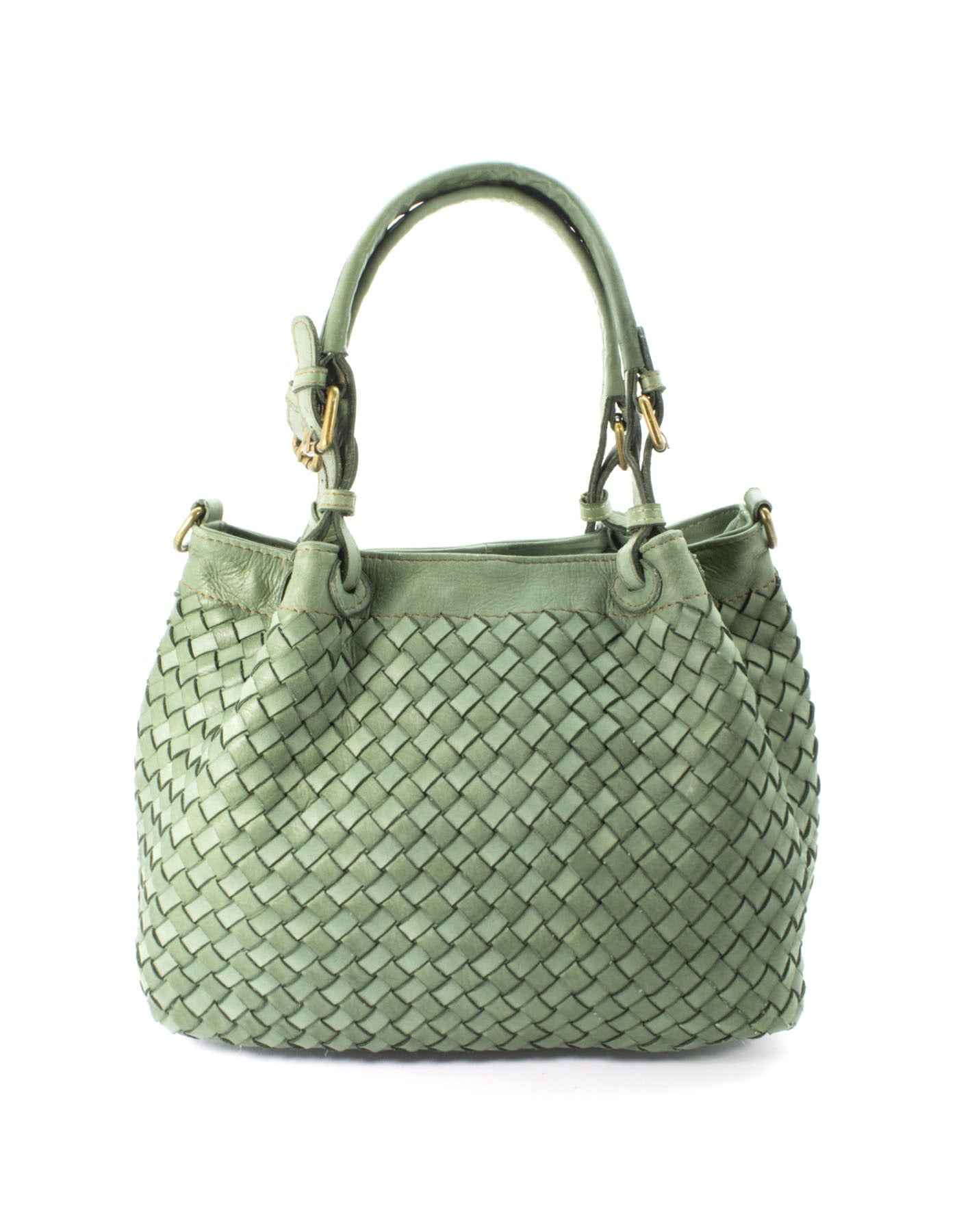 BZNA Bag Fina small Salbei Grün Italy Designer Damen Handtasche Schultertasche Tasche Shopper Neu
