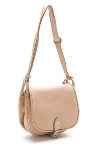 BZNA Schultertasche Taina Beige Italy Designer Handtasche Ledertasche Umhängetasche - B Z N A