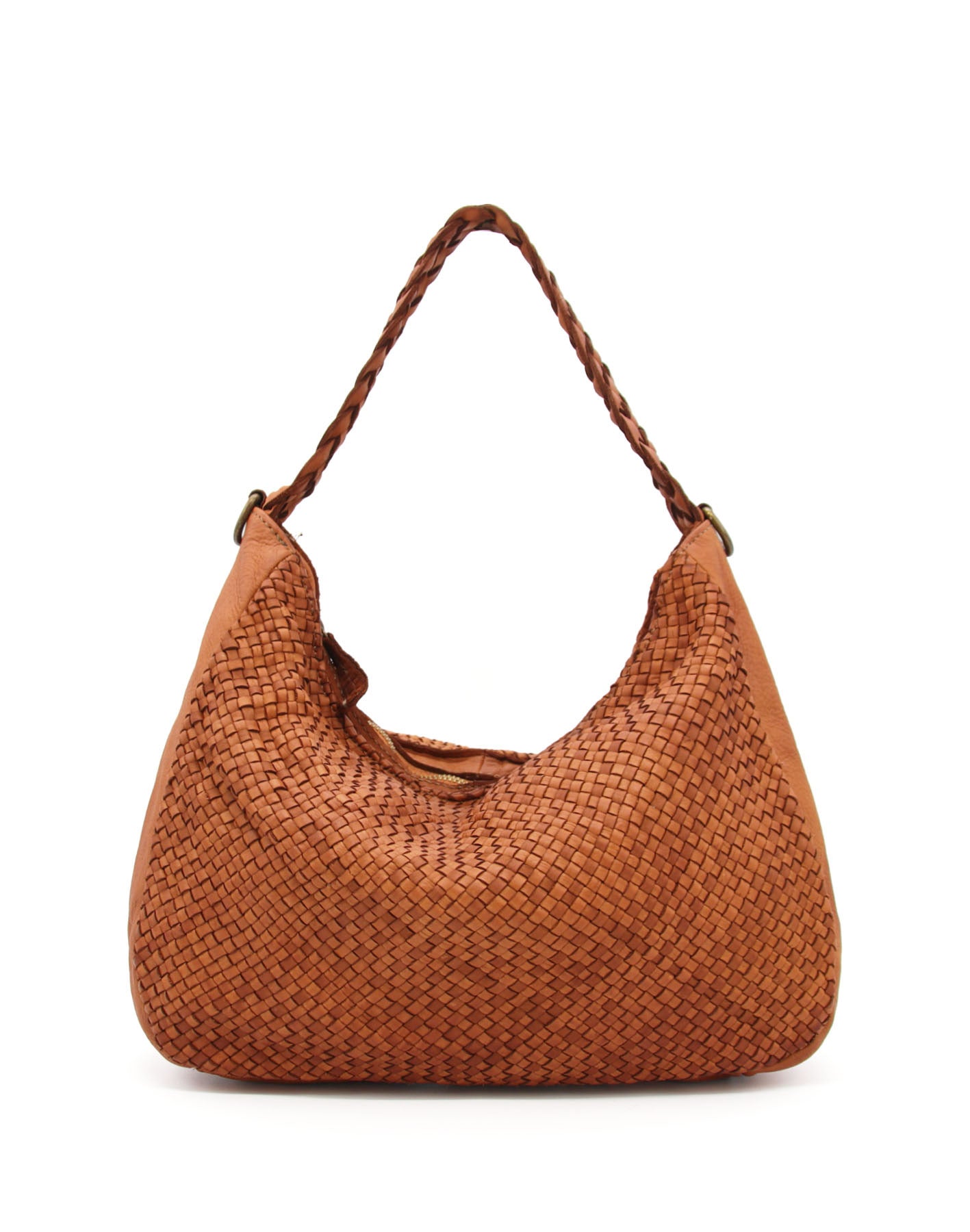 BZNA Bag Sandra Cognac Italy Designer Umhängetasche Ledertasche Schultertasche Tasche Leder