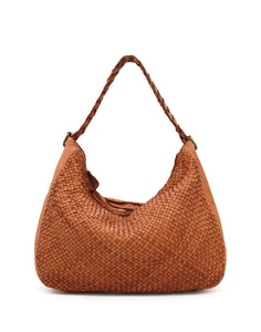 BZNA Bag Sandra Cognac Italy Designer Umhängetasche Ledertasche Schultertasche Tasche Leder
