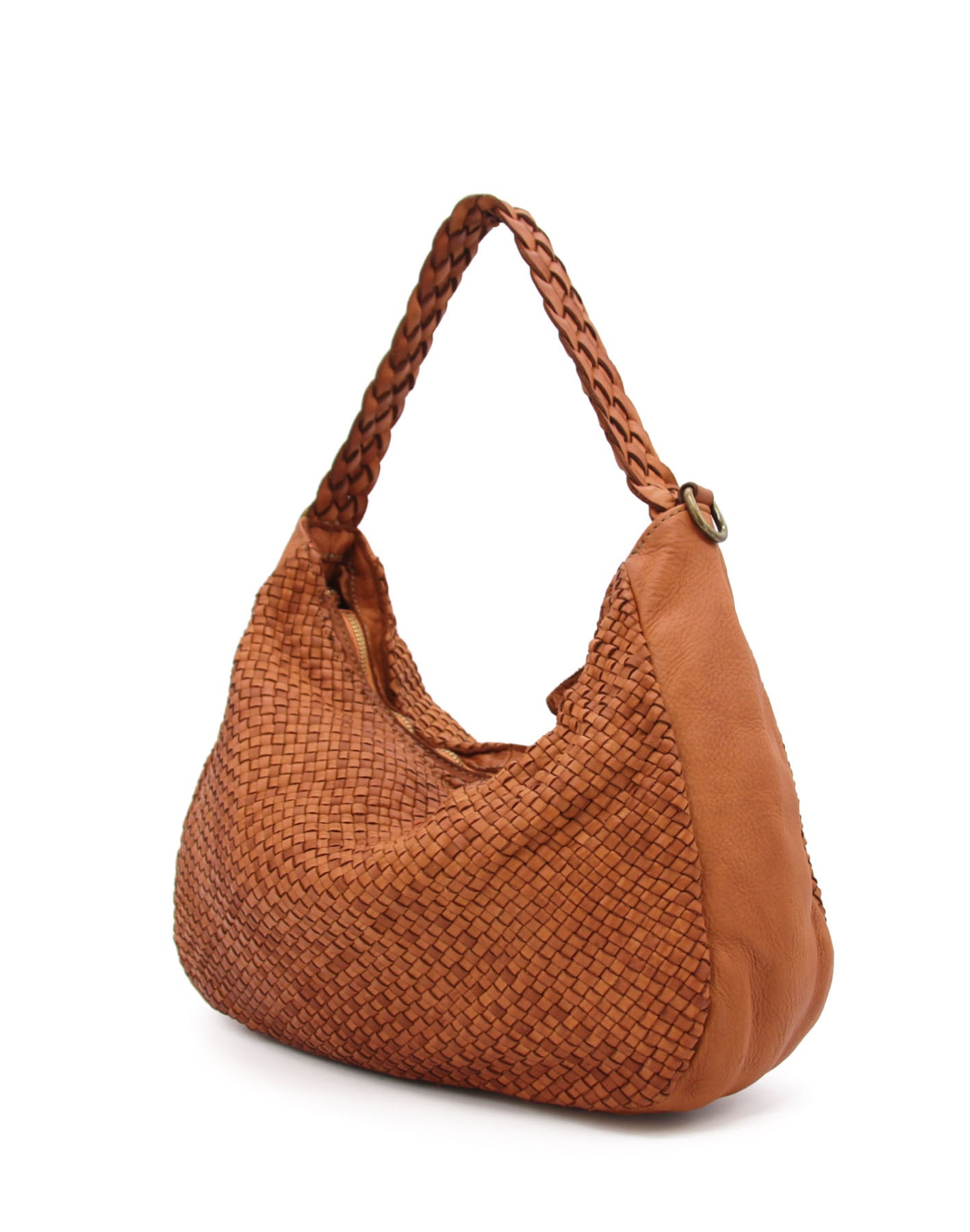 BZNA Bag Sandra Cognac Italy Designer Umhängetasche Ledertasche Schultertasche Tasche Leder