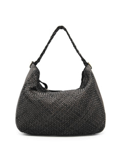 BZNA Bag Sandra Schwarz Italy Designer Umhängetasche Ledertasche Schultertasche Tasche Leder