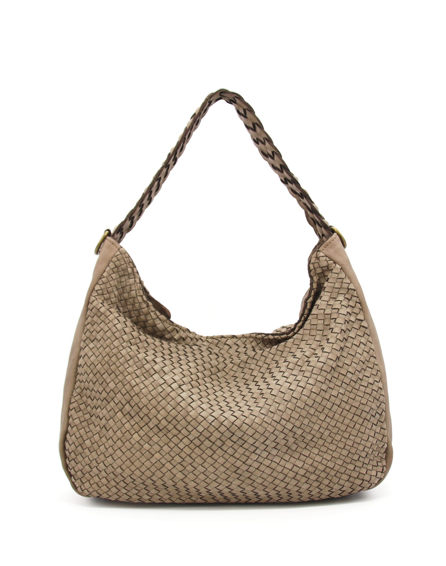 BZNA Bag Sandra Taupe Italy Designer Umhängetasche Ledertasche Schultertasche Tasche Leder