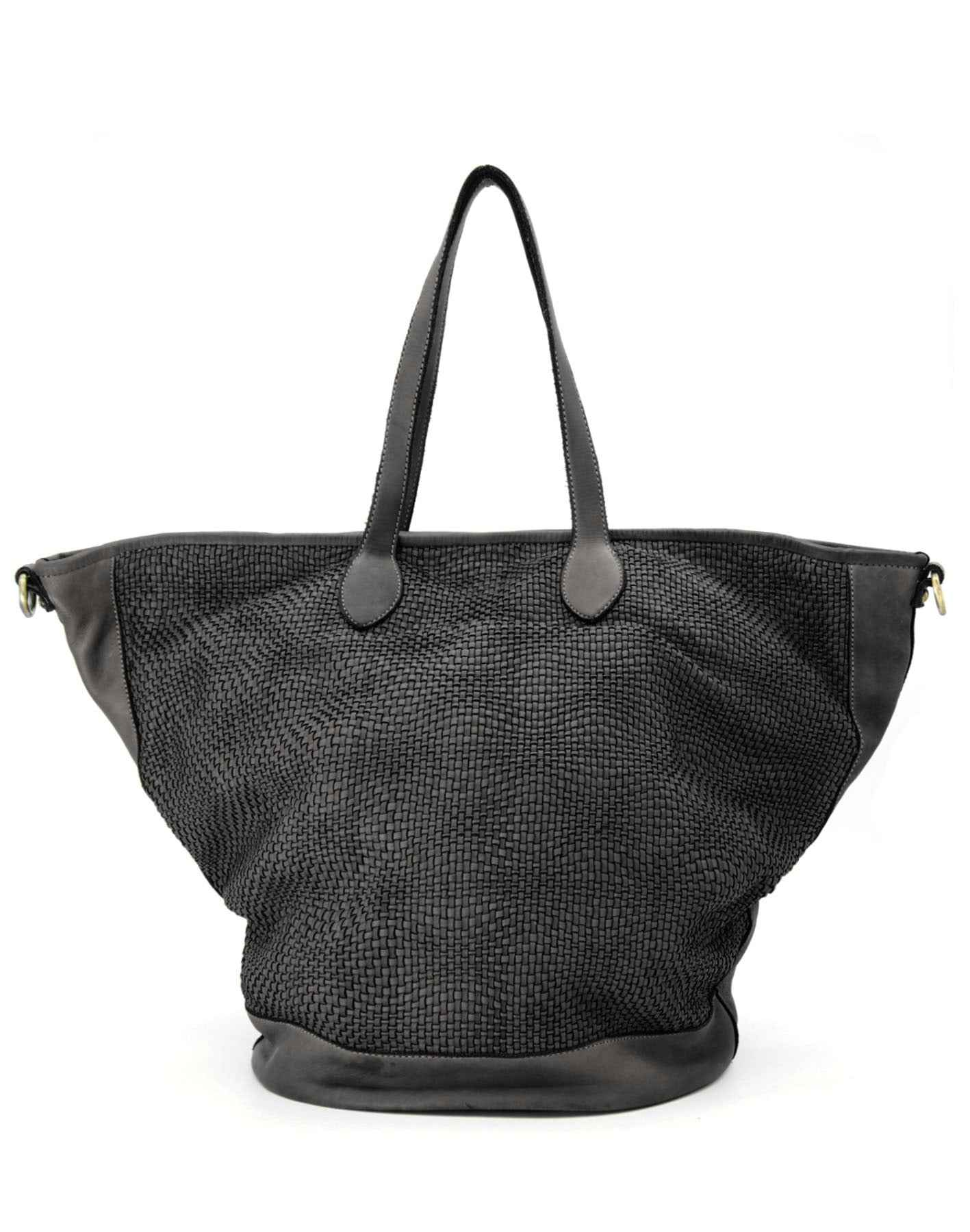 BZNA Bag Patch Schwarz Designer  XXL Shopper Damen Handtasche Schultertasche