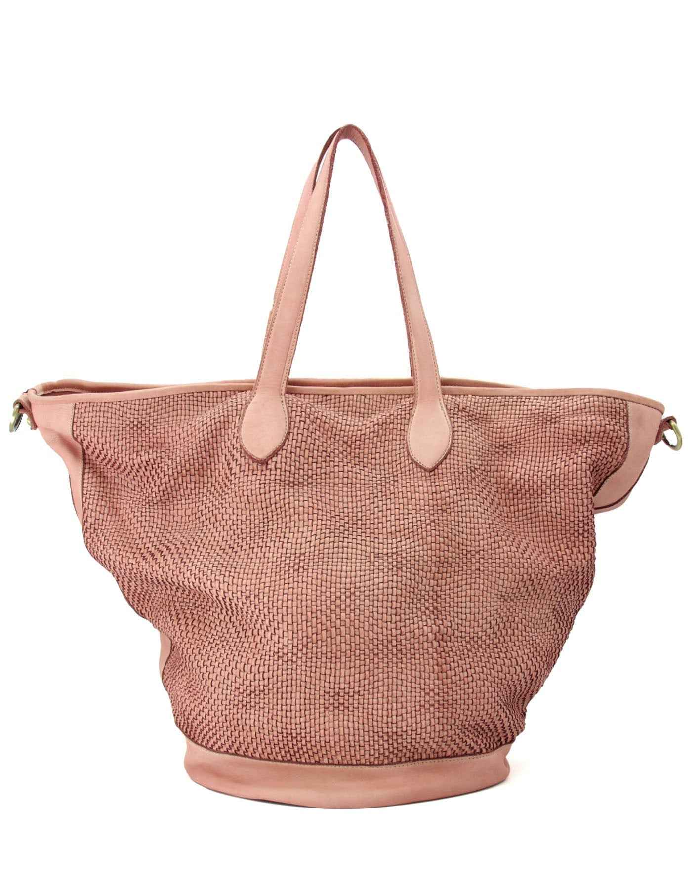 BZNA Bag Patch Rosa  Designer XXL Shopper Damen Handtasche Schultertasche